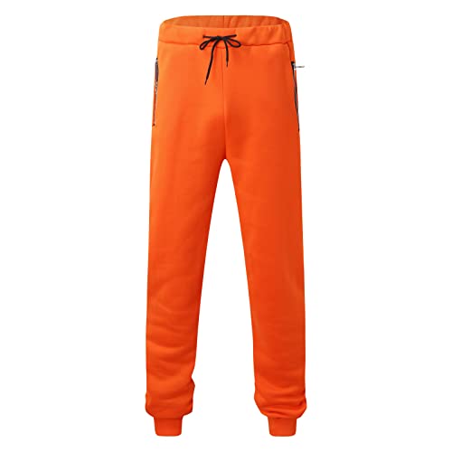 Ensemble pull à capuche homme orange et pantalon taille moyenne pour voyage - 6