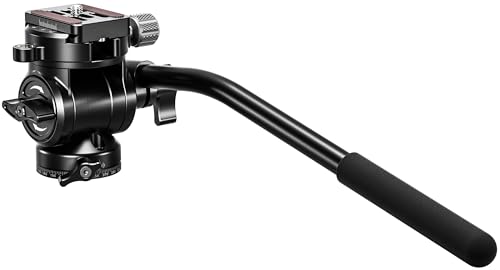 Leofoto BV-1 Mini Fluid Video Head Kit Arca Compatible Inc QR Plate + Left/Right Hand Handle