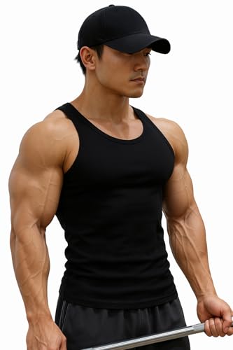 Image of Rockwell Men's Premium Cotton Vest - Sleeveless Gym Undershirt | Breathable, Stretchable & Skin-Friendly Innerwear for Everyday Comfort | 302