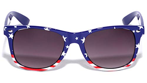 Classic Frame Frontal Side USA Flag Sunglasses2