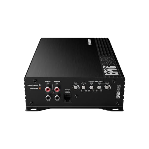 AudioControl EPIC1500 Epic Series 1500 Watt Compact Monoblock Car Audio Subwoofer Amplifier, Class D, Epic Boost, Subsonic Filter, Low Pass Filter, ACR-E Remote Bass Knob