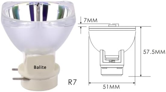 BORYLI 7R 230W Moving Head Light Bulb with dimensions