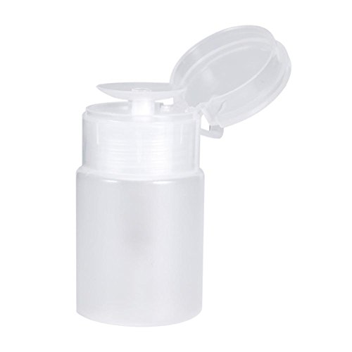 60 Ml Pump Dispenser Bottle, Nail Polish Remover Cleanser Dispenser Nail Art Tool, 2 Colors Plastic Liquid Container With Flip Top, Empty Travel Containers For Cosmetic Lotion image 5