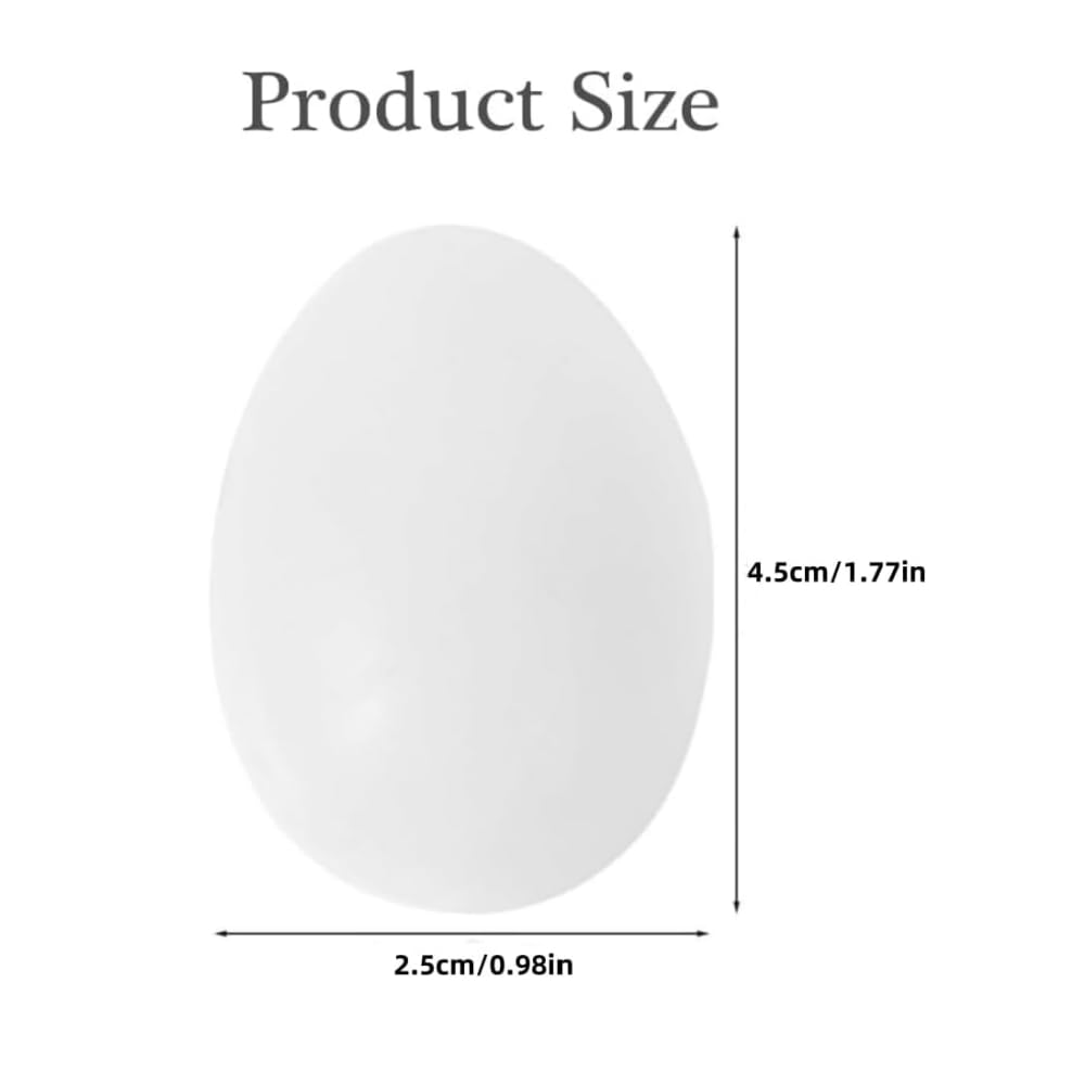 White Fake Eggs Solid Plastic Dummy Pigeon Eggs for Pigeons Bird DIY Easter Crafts (20 PCS) - Image 4