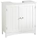 Produktbild VonHaus Meuble Sous Vasque - Plancher d'armoire de Salle de bain en Bois MDF Blanc - Rangement Pour meuble de Salle de bain - 60 x 30 x 60cm