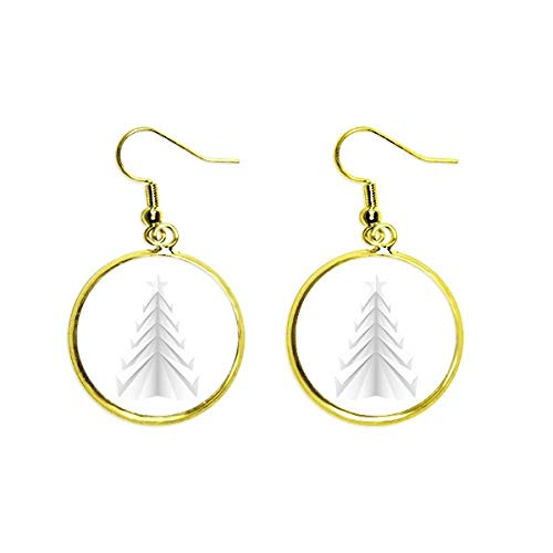 Pendientes de árbol de navidad origami ligeros que no dañan tu oreja y aportan luz