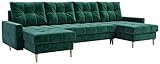 ⭐ Das Sofa hat eine Schlaffunktion und ist mit einem Behälter zur Aufbewahrung von Bettwäsche ausgestattet. Das Öffnen und Schließen dieses Elements sowie das Ausklappen des Möbelstücks ist sehr einfach. Ein spezieller Automat erleichtert das Anheben der Konstruktion, was sich positiv auf den Benutzerkomfort des Produkts auswirkt. Das Sofa wird auch mit losen Kissen geliefert, die mit einem abnehmbaren Bezug mit Reißverschluss versehen sind. Das macht es sehr einfach, sie sauber zu halten.