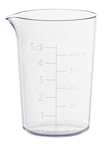 GastroMax - Bol à Mesurer - Préparez Facilement des Plats Formidables - Conçu pour Vous Faciliter la Vie en Cuisine - 0.5 L - Transparente - Plastique - Accessoires de Cuisine