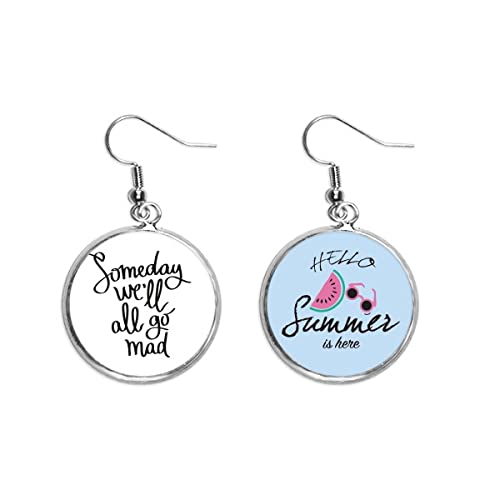 Pendientes de sandía para lóbulo accesorio de verano colorido
