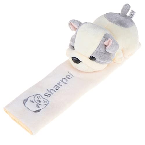 Image of Katutude Car Seat Belt Cushion Car Seat Belt Strap Cover, Cute Animal Plush Shoulder Strap Pad Seat Belt Cover Adjustable Super Soft Belt Protector for Kids Adults, Gray Dog