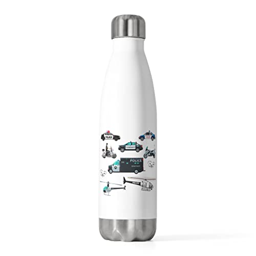 20oz Insulated Bottle Humorous Police Outfit Kids Party Costume Sheriff Enthusiast Hilarious Child 20oz