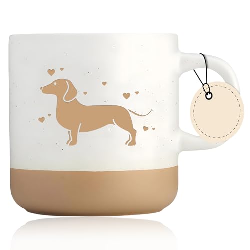 Dackel Tasse 360 Ml Mit Gravur Für Hundebesitzer – Geschenkidee Für Frauen & Männer – Becher Für Kaffee & Tee – Perfekt Als Dackel Geschenke Zum Geburtstag Oder Alltag