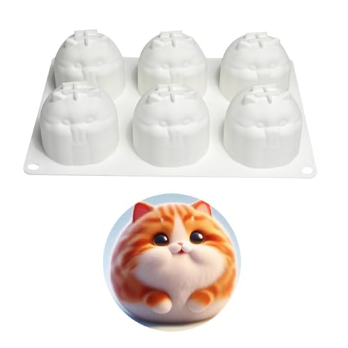 猫シリコーンチョコレート作成金型柔軟な猫の形のシリコーンベーキング手作りおやつやスクイーズおもちゃ食器洗い機安全ベーキング用