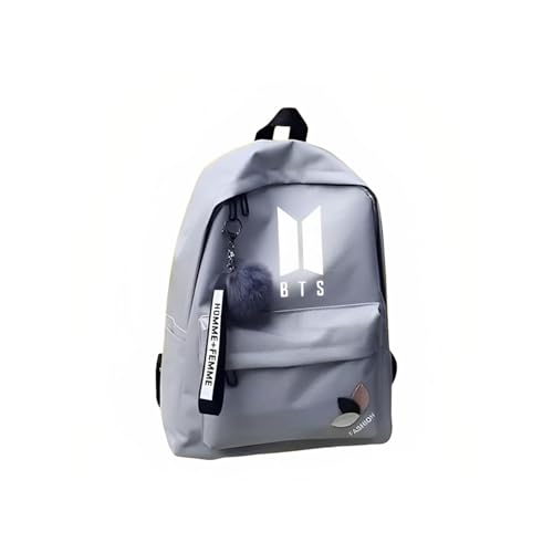 Image of BTS Backpack for Girls | K-Pop School Bag with Trendy Design & Keychain | Waterproof Lightweight Travel & College Women Backpacks for Teens | Shoulder Bags | Gift For Girls