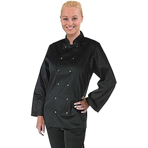 Whites Chefs Apparel A438-M Black Chef Jacket Cover