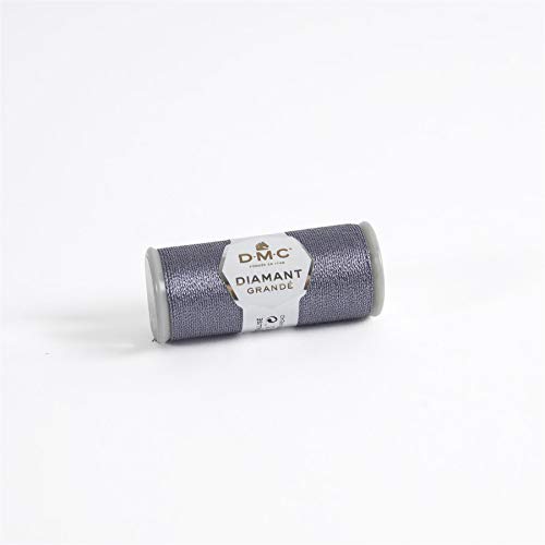Hilo metálico DMC Diamant Grande 21.8 yd gris antracita miniatura 1