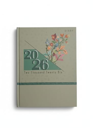Image of TULMAN 2026 Diary Hardcover Design Everyday Notebooks (23 x 18 cm), Best for Study Planner, Personal Journal, Business Planning & Stationery Lovers - muted green
