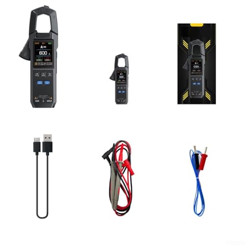 Oniissy DMC-100 DC AC Current Clamp Meter 10000 Count Digital Multimeter 600A,for Measuring AC DC Voltage Current Temperature(with)