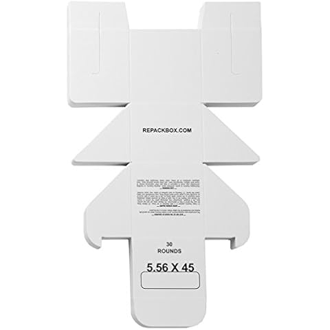 REPACKBOX 5.56 X 45 & 223 3 Sample Boxes - Military Cardboard Ammo Box Holds 30 Rounds - Packs 90 Cover