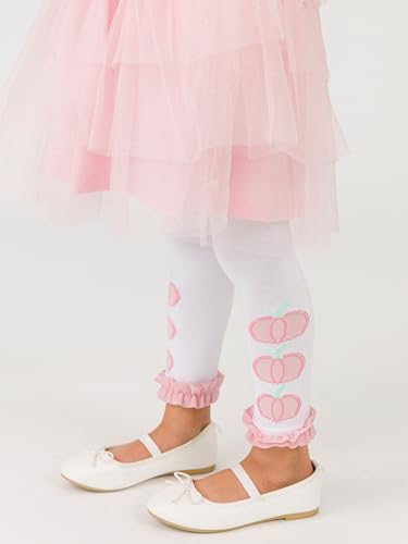 Image of RuffleButts Baby Girls Patterned Footless Ruffled Tights - Ruffle Tights | For Female Infants And Toddlers, Everyday Wear, Special Occasion Outfits, Layering Essential