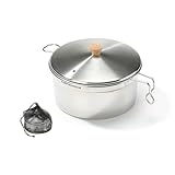 CAMPINGMOON 304 Stainless Steel Portable Camping Sierra Pot Thickened Soup Noodle Cooker S371