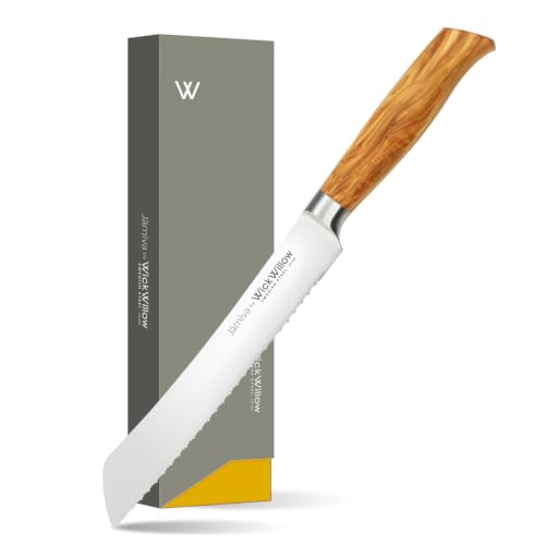 WICKWILLOW Bread Knife - Swedish Steel & Olive Wood -19 WICKWILLOW Bread Knife - Swedish Steel & Olive Wood -19