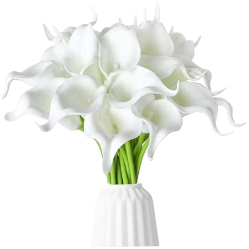 Lirios de cala artificiales en pack de 18 unidades y 35 cm para decoración 2