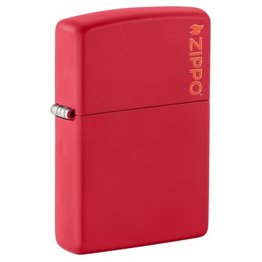 Zippo Classic Red Matte with Zippo Logo Pocket Lighter