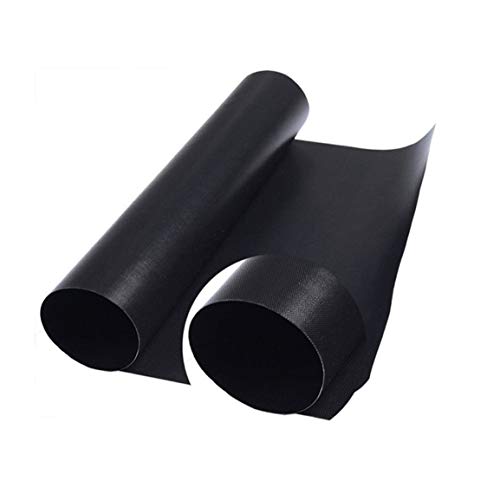 Garciakia Reusable BBQ Mat Teflon Fiber Non-Stick BBQ Grill Mat Sheet Hot Plate Portable Easy Clean Foil BBQ Accessories(Color:black)(Size:400 * 330 * 1)