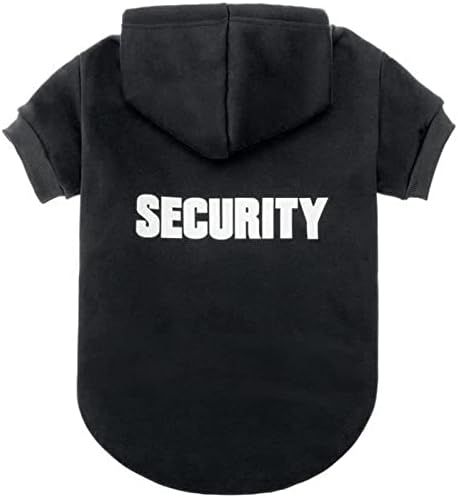 BINGPET Security Dog Hoodies Puppy Sweatershirts Cold Weather Dog Coats Pet Hooded Clothes for Dog Cat