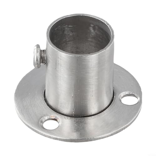 Bride en acier inoxydable poli avec design épais pour ancrage mural et raccord de tube avec vis de verrouillage (19 mm)