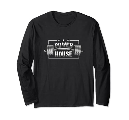 Power House Gym Motivation Bold Statement Manche Longue