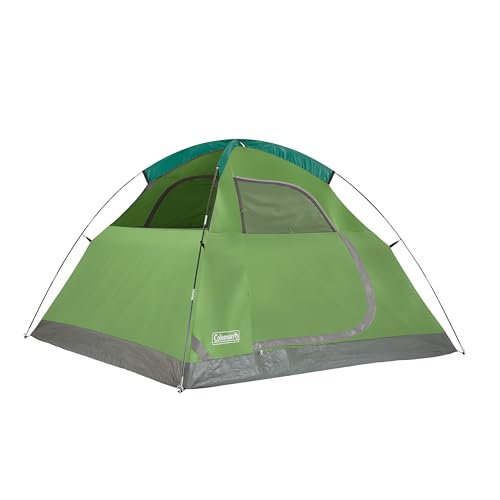Image of Coleman Sundome Camping Tent with Rainfly, 2 /3 /4 /6 Person Tent Sets Up in 10 Mins, Weatherproof Shelter for Camping, Festivals, Backyard, Sleepovers, & More