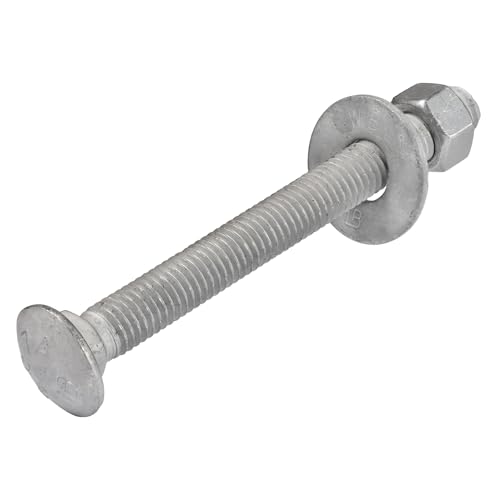 3/8" x 5" galvanized carriage bolt kit (50 pk) by Makers Bolt