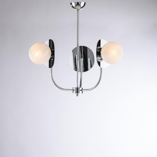 Lustre moderne chrome pour éliminer les zones sombres avec ses 3 boules en verre