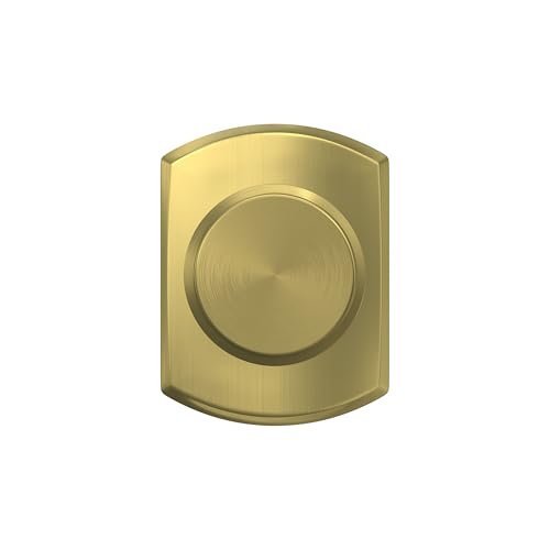 Image of SCHLAGE Bowery Hall /Closet Passage Door Knob, Satin Brass | Hall or closet door knob with no lock, Easy to install, Certified durability, Universal fit