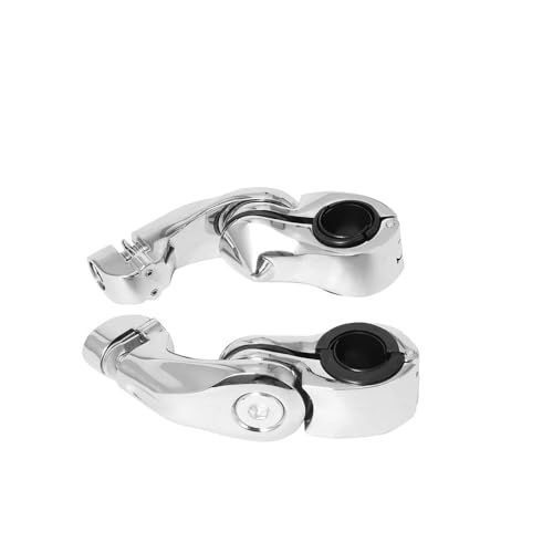 Cale pied moto chromé 1 1/4" haute finition pour FLHTCU et custom