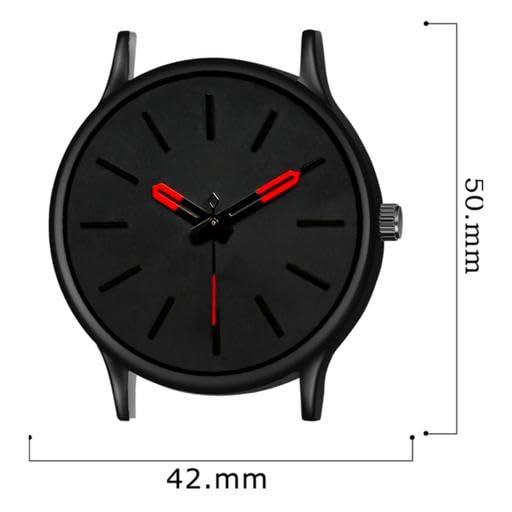 Image of Acnos Ultra-Light Minimal Black Analog Watch Minimalist Design, Rubber Strap, Business Casual