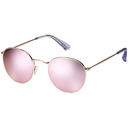 MVMT Icon | Non-Polarized Round Women's Sunglasses | Rose Gold | 50 mm