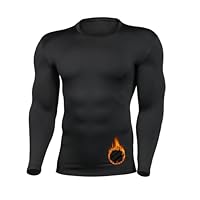 HYCOPROT Kompressionsshirt Herren Langarm Funktionsshirt Baselayer Schnelltrocknendes T-Shirt Atmungsaktiv Sportshirt für Workout Fitnessstudio Laufen
