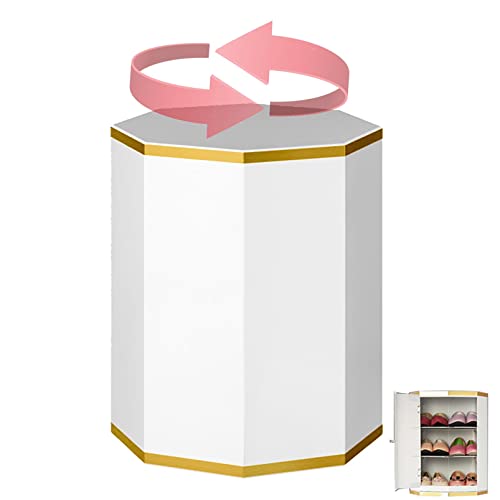 Meuble de rangement à chaussures rotatif en métal à 6 niveaux pour entrée moderne