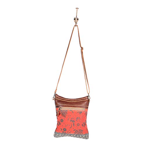 Myra Bags Bloom Canvas, leather & Rug Crossbody Bag S-19083