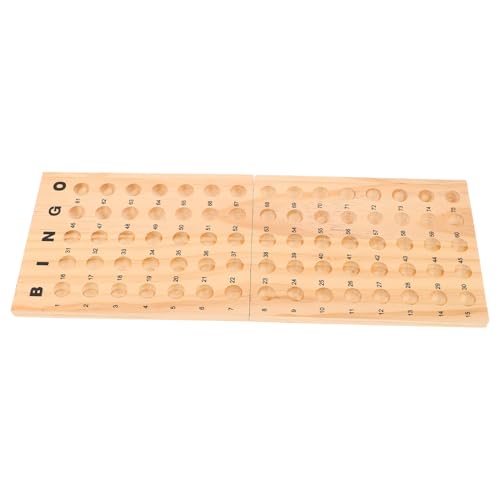 Plateau de bingo en bois 75 places accessoire loto Montessori pour numérotation
