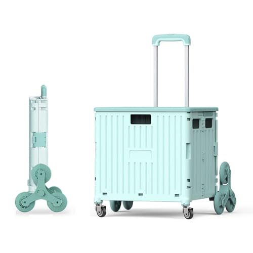 Carrito de compras plegable, diseño plegable portátil para un fácil transporte, movilidad suave, ligero y duradero para subir escaleras