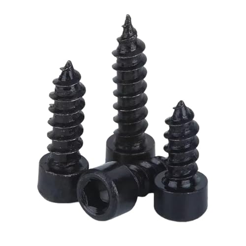 Vis M6 autotaraudeuse hexagonale noire 20mm pour fixations robustes