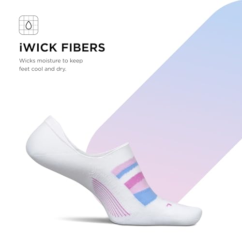 Image of Feetures Everyday Light Cushion Invisible Sock for Men - Anti-Slip Sock Liner with Targeted Compression - (1 Pair)