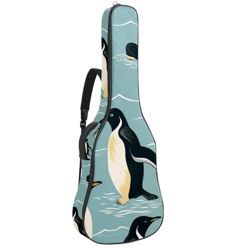 Housse de guitare étanche et multipoche avec motif pingouin