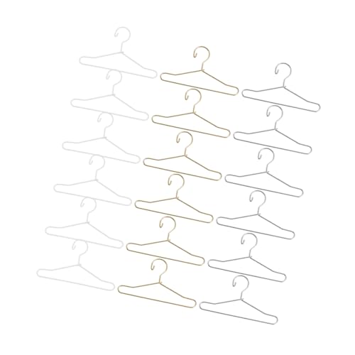 Gatuida 30 Perchas De Metal para Ropa De Casa De Muñecas Perchas Pequeñas para Ropa De Muñecas Perchas para Pequeños Perchas para Vestidos Pequeños Perchas para Vestidos De Casa De