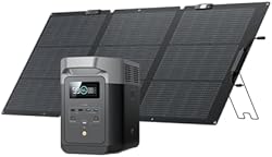 EcoFlow ポータブル電源 DELTA 2 １枚160Wソーラーパネル セット リン酸鉄 大容量1024Wh 単結晶 高変換効率 折りたたみ式 IP68 防水防塵 家庭用 蓄電池 発電機 ポータブル バッテリー AC