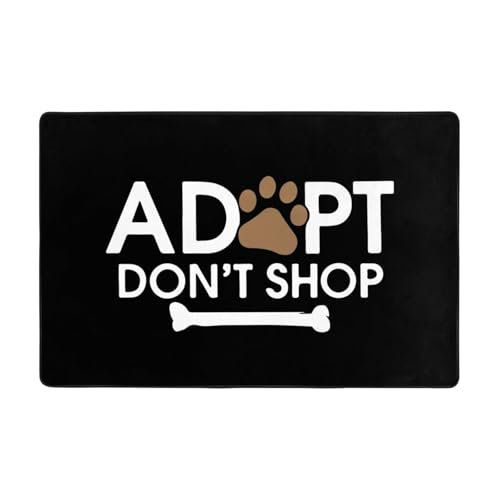 Alfombra Entrada Adopta, No Compres. Alfombrilla Baño Antideslizante Alfombra Baño Secado Rápido Felpudo Entrada para Bañera Jardín Cocina 40X60Cm